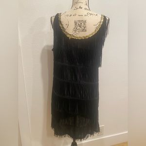 1920s Flapper Dress - Black (M/L) worn once